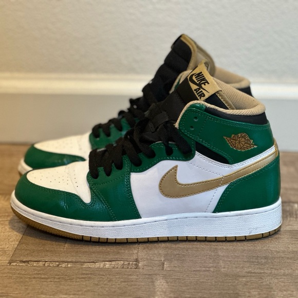 Nike Air Jordan - US size 6 / Eu size 38.5 - green/white/gold - good condition - Picture 3 of 8